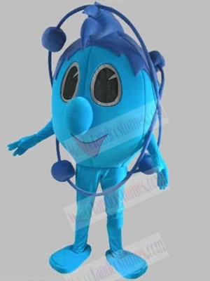 Big Eyes Blue Snowman Mascot Costume Cartoon