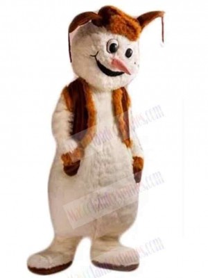 Lightweight Snowman Mascot Costume with Brown Vest