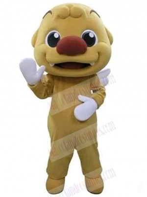 Yellow Snowman Mascot Costume Cartoon with Wings