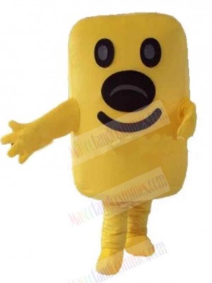 Funny Yellow Snowman Mascot Costume Cartoon