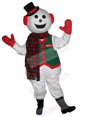 Cold Service Worker Snowman Mascot Costume Adult