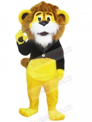 Cute Yellow Lion Mascot Costume Animal