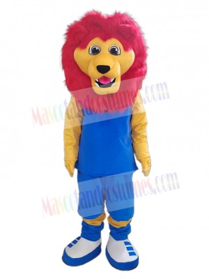 Red Mane Lion Mascot Costume Animal