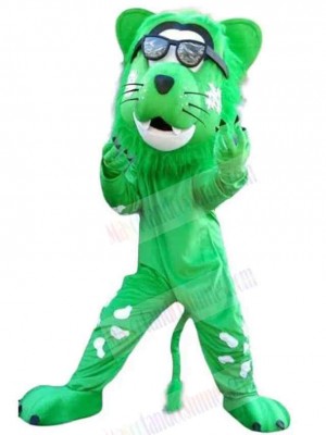 Cool Green Lion Mascot Costume Animal