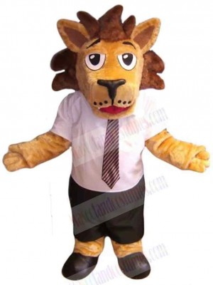 Lion Mascot Costume Animal in White T-shirt