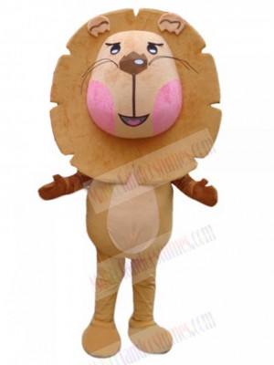 Funny Brown Lion Mascot Costume Cartoon