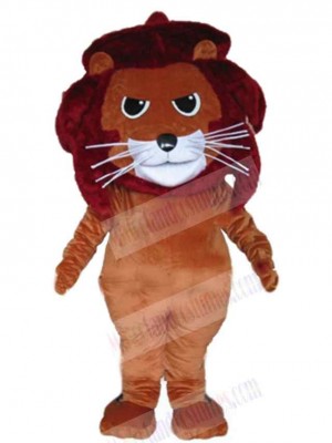 Angry Brown Lion Mascot Costume Animal