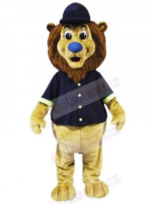 Blue Nose Baseball Lion Mascot Costume Animal
