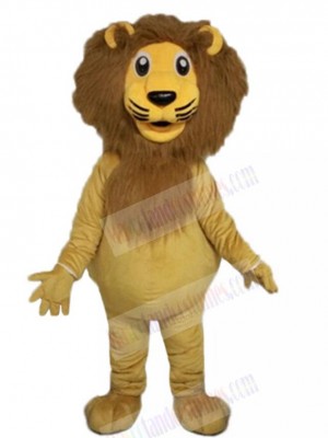Comical Yellow Lion Mascot Costume Animal
