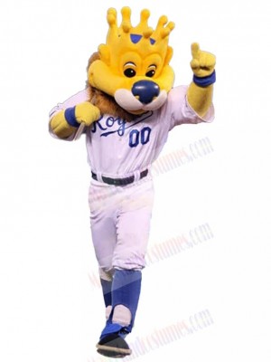 Sport Yellow King Lion Mascot Costume Animal