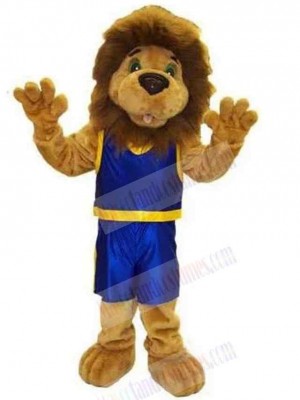 Cheerful Sport Lion Mascot Costume Animal