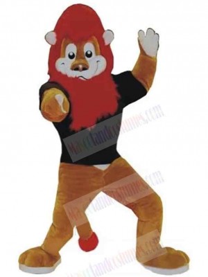 Red Mane Lion Mascot Costume Animal