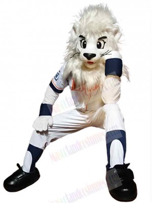 Sport White Lion Mascot Costume Animal