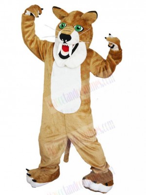 Sharp Teeth Brown Leopard Mascot Costume Animal