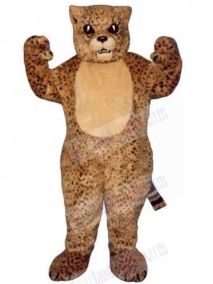 Strapping Brown Leopard Mascot Costume Animal