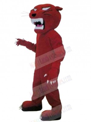 Red Panther Mascot Costume Animal