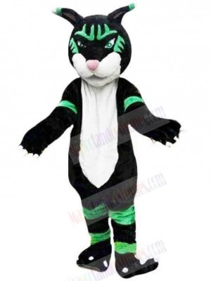 Green Striped Panther Mascot Costume Animal