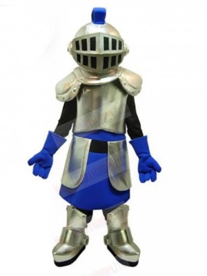 Silver Medieval Knight Mascot Costume People