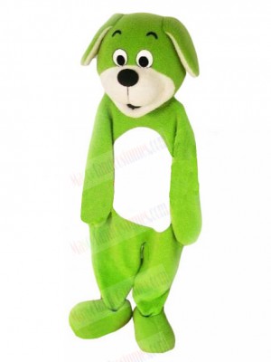 Happy Green Boxer Dog Mascot Costume with Long Ears Animal