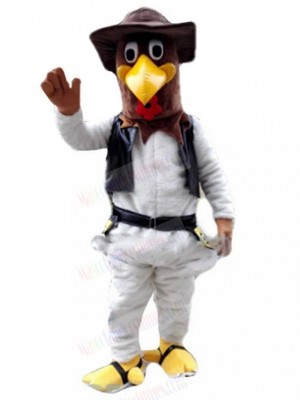 Passionate Eagle in Gunslinger Suit Mascot Costume People