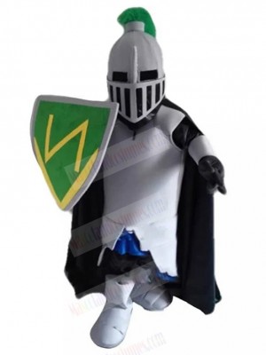 Green Lancer Knight Mascot Costume People