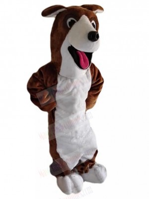 Brown and White Dachshund Dog Mascot Costume Animal