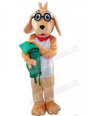 Clever Golden Retriever Dog Mascot Costume Animal