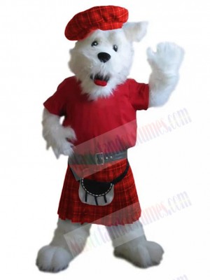 Cute West Highland White Terrier Dog Mascot Costume Animal