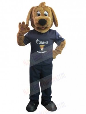 Professional Paramedic Staff Dog Mascot Costume in Medical Uniform Animal