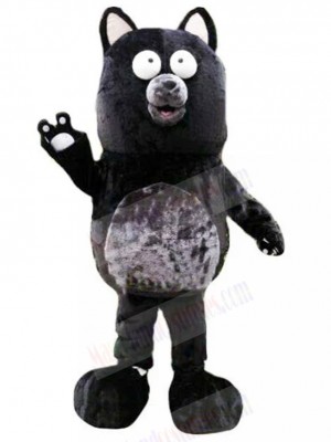 Silly Black and Grey Dog Mascot Costume Animal