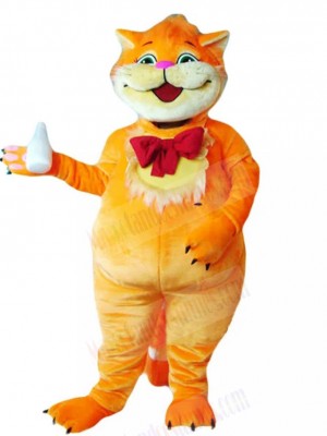 Friendly Babysitter Orange Cat Mascot Costume Animal