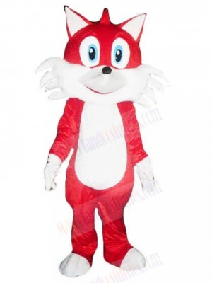 Cuddly Red and White Cat Mascot Costume Animal