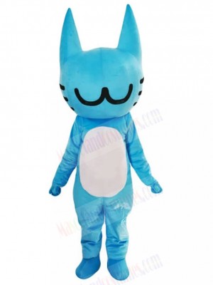 Long-eared Blue Cartoon Cat Mascot Costume Animal