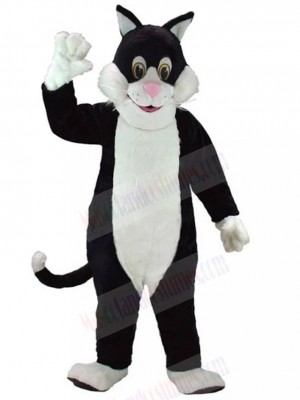 Friendly Tuxedo Cat Mascot Costume Animal