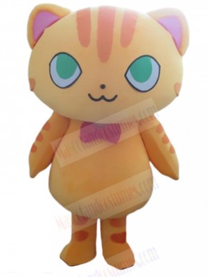 Green-eyed Yellow Cat Mascot Costume Animal