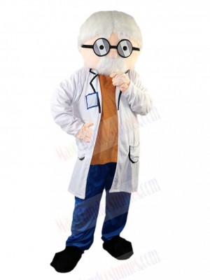 Elderly Doctor Mascot Costume People