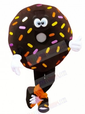 Funny Brown Donut Mascot Costume Cartoon