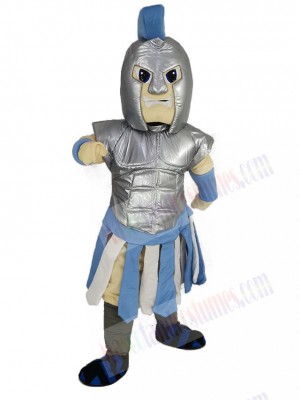 Blue and Silver Titan Spartan Mascot Costume