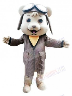 Cute Pilot Mouse Mascot Costume Animal
