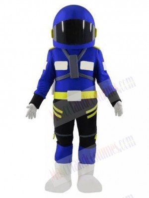 Astronaut Mascot Costume in Navy Blue Spacesuit People