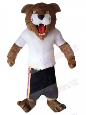 Tiger Mascot Costume Animal in White T-shirt