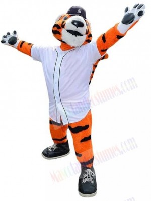 Sport Tiger Mascot Costume Animal with Black Hat