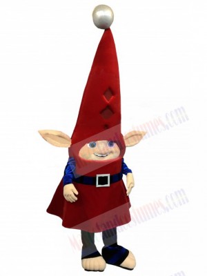 Little Red Elf Mascot Costume Cartoon
