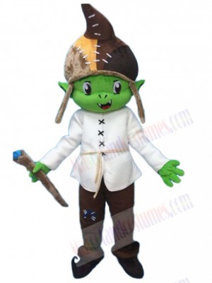 Green Witch Elf Leprechaun Mascot Costume Cartoon