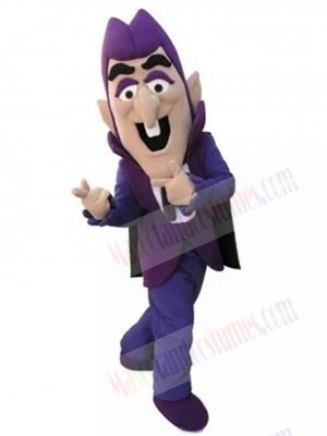Purple Wizard Elf Mascot Costume Cartoon