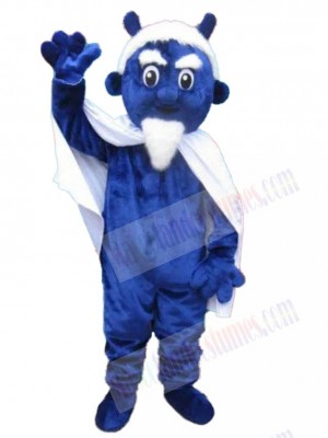 Leader Elf  Mascot Costume Cartoon with White Beard