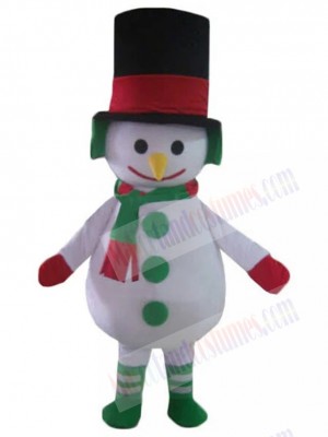 Lovely Christmas Snowman Mascot Costume Cartoon