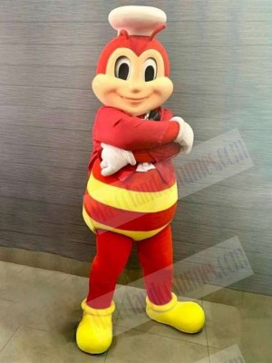 Smiling Jollibee Mascot Costume Cartoon