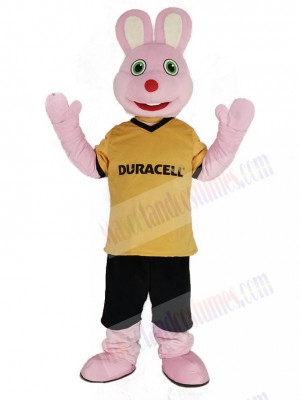 Pink Rabbit Duracell Mascot Costume Animal