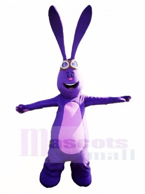 Purple Rabbit Long Ear Easter Bunny Mascot Costumes Animal